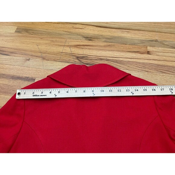 Pendleton Women's 12 Red Blazer Wool Coat Notch Lapel Single-Breasted Vintage - Picture 6 of 11